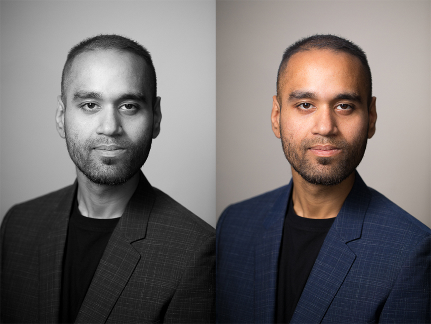 studio headshot for LinkedIn profile photo